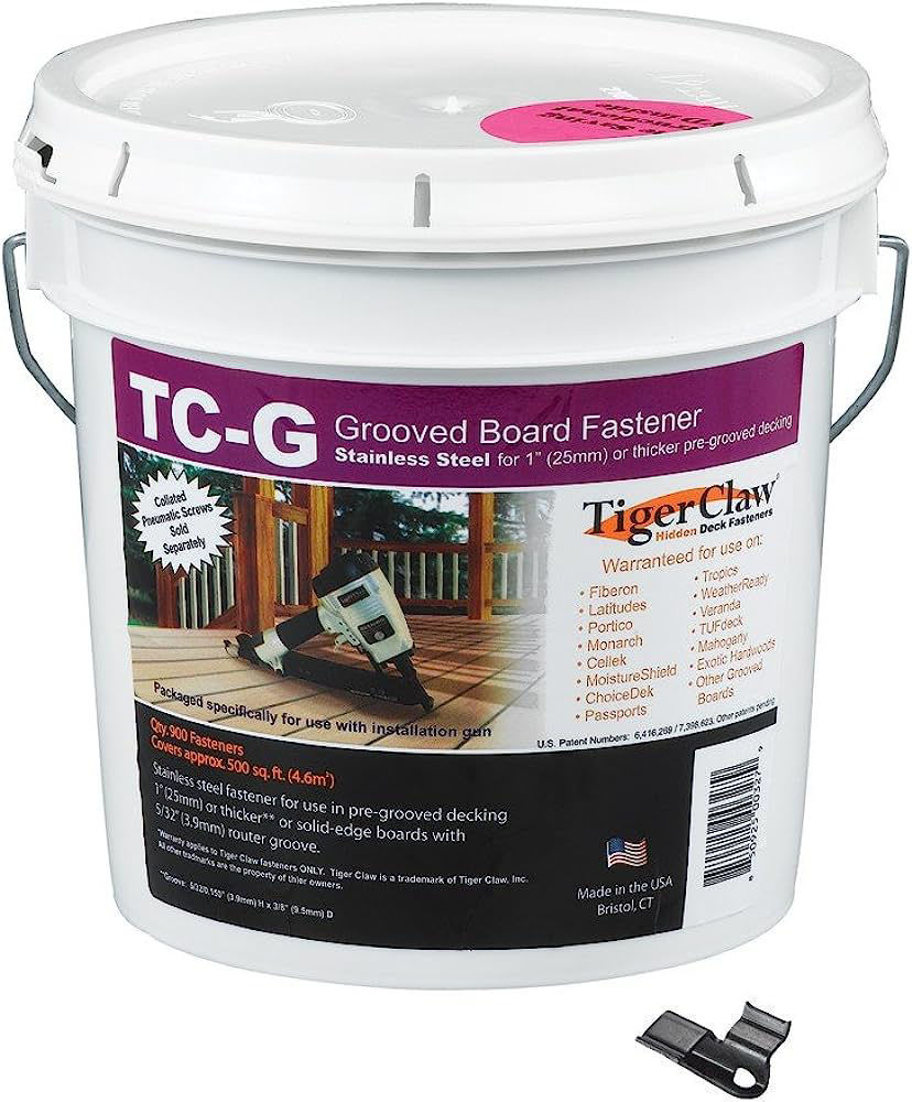 . TigerClaw Hidden Deck Fasteners GClip
