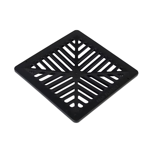 Picture of 12 X 12" BLACK PLASTIC FLAT GRATE