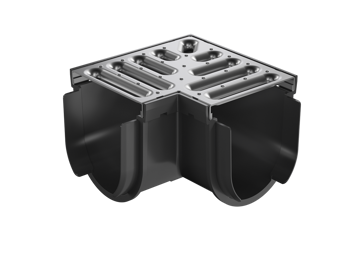 Show details for STORM DRAIN CORNER W/ STAINLESS STEEL GRATE Picture of STORM DRAIN CORNER W/ STAINLESS STEEL GRATE