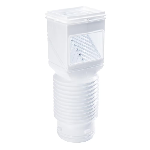 . FLEX GRATE DOWNSPOUT FILTER, WHITE