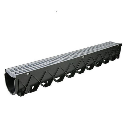 Picture of STORM DRAIN 40IN (5IN WIDTH / 3.5IN DEEP) CHANNEL COMPLETE WITH GREY GRATE. 5 TON LOAD.