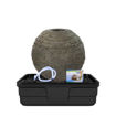 Picture of MEDIUM STACKED SLATE SPHERE LANDSCAPE FOUNTAIN KIT