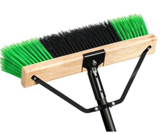 Picture of PUSH BROOM 18IN WITH BRACE & HDL - RYNO - GREEN & BLACK